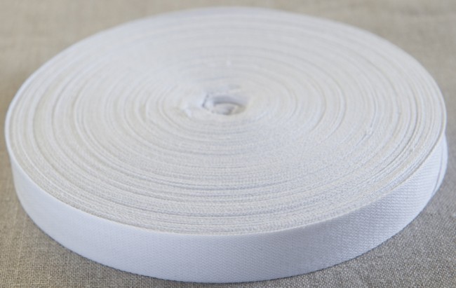 Three Quarter inch \ 19mm Cotton Tape White